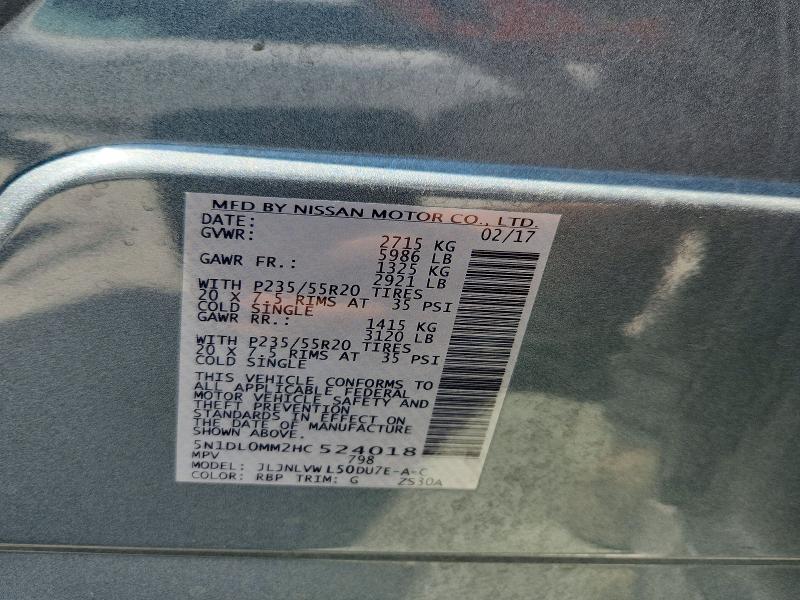 Продажа на аукционе авто 2017 Infiniti Qx60, vin: 5N1DL0MM2HC524018, номер лота: 59171456