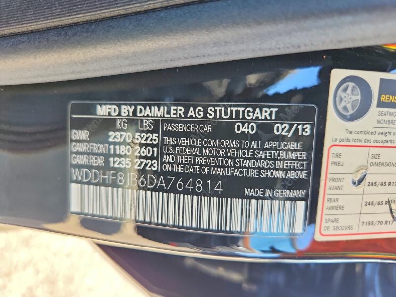Продажа на аукционе авто 2013 Mercedes-benz E, vin: WDDHF8JB6DA764814, номер лота: 54856226