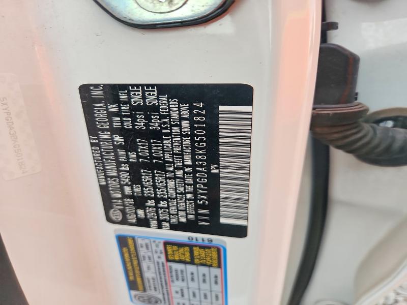 Продажа на аукционе авто 2019 Kia Sorento, vin: 5XYPGDA38KG501824, номер лота: 57064356
