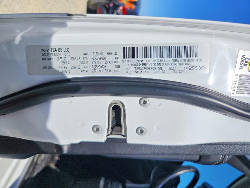 2015 Ram 1500 მანქანა იყიდება აუქციონზე, vin: 1C6RR6VT2FS592038, აუქციონის ნომერი: 56184936
