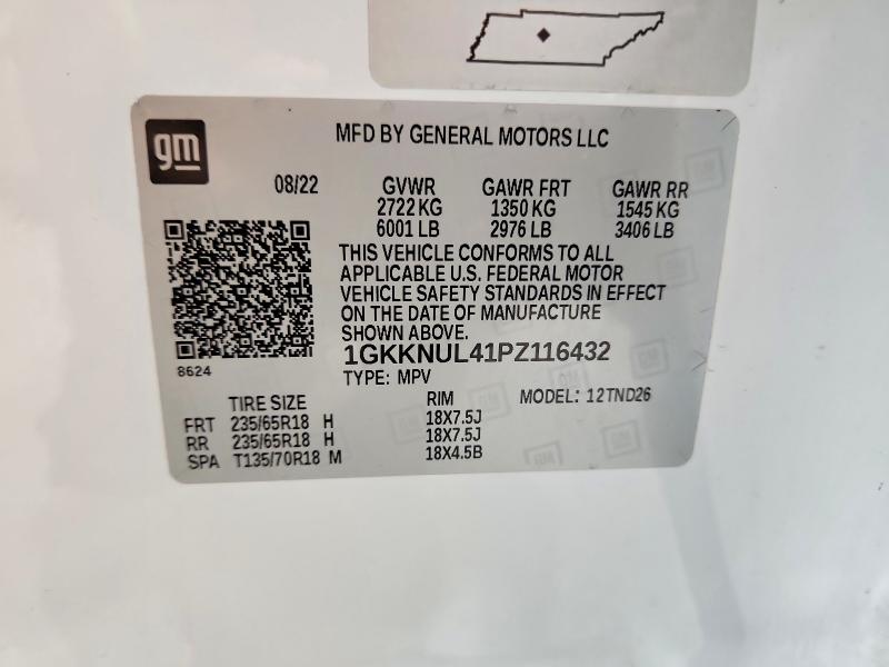 Aukcja sprzedaży 2023 Gmc Acadia, vin: 1GKKNUL41PZ116432, numer aukcji: 58610416