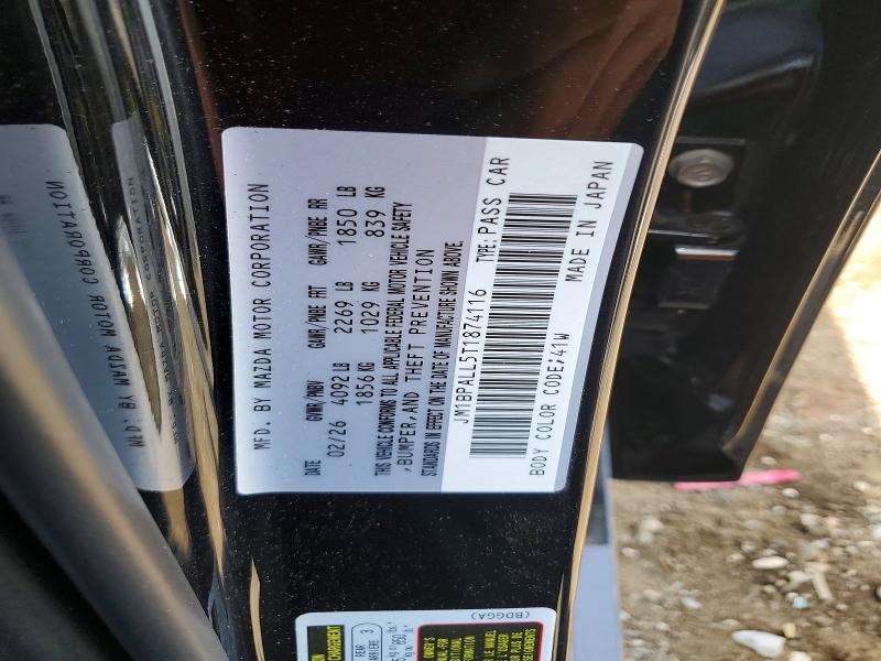 Aukcja sprzedaży 2026 Mazda 3, vin: JM1BPALL5T1874116, numer aukcji: 58893266