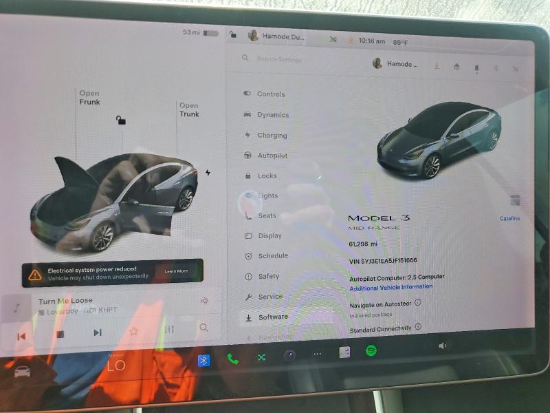 2018 Tesla Model 3 მანქანა იყიდება აუქციონზე, vin: 5YJ3E1EA5JF151666, აუქციონის ნომერი: 54301156