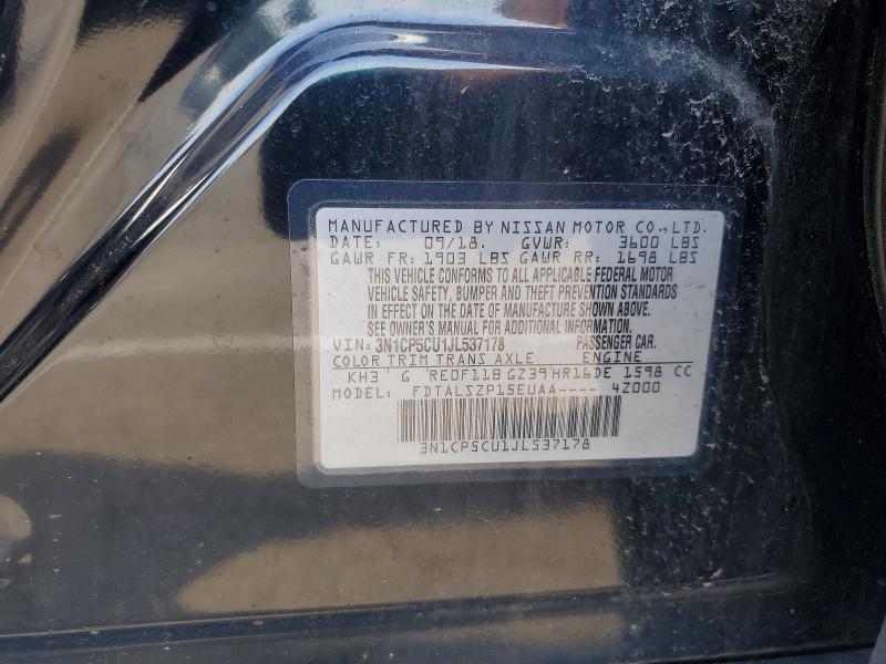 Aukcja sprzedaży 2018 Nissan Kicks, vin: 3N1CP5CU1JL537178, numer aukcji: 56351296