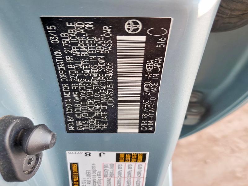 55760106 :رقم المزاد ، JTDKN3DU5F1946056 vin ، 2015 Toyota Prius مزاد بيع