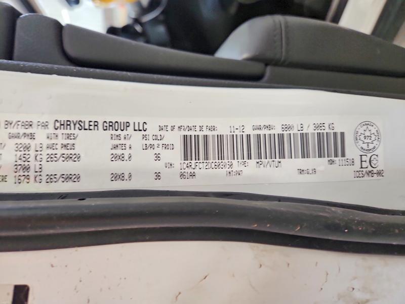 55648296 :رقم المزاد ، 1C4RJFCT2DC603050 vin ، 2013 Jeep Grand Cherokee مزاد بيع