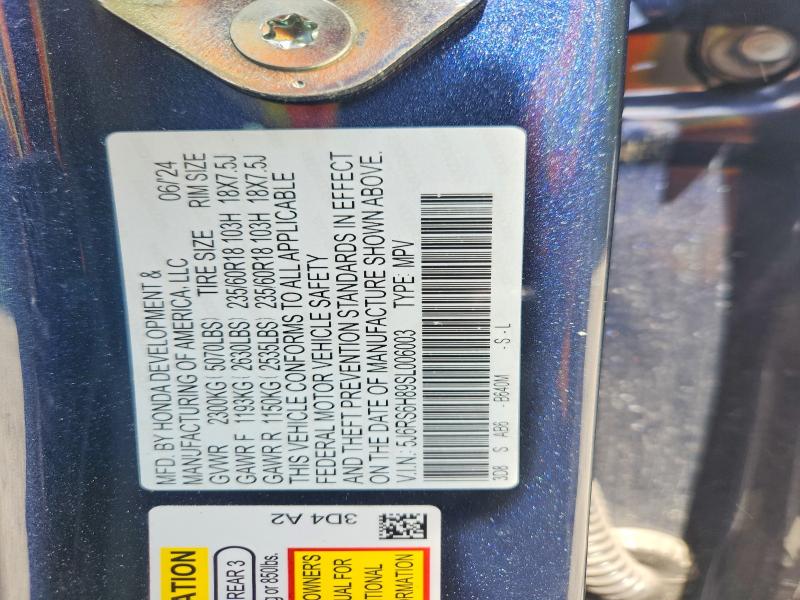 Aukcja sprzedaży 2025 Honda Cr-v, vin: 5J6RS6H89SL006003, numer aukcji: 55256916