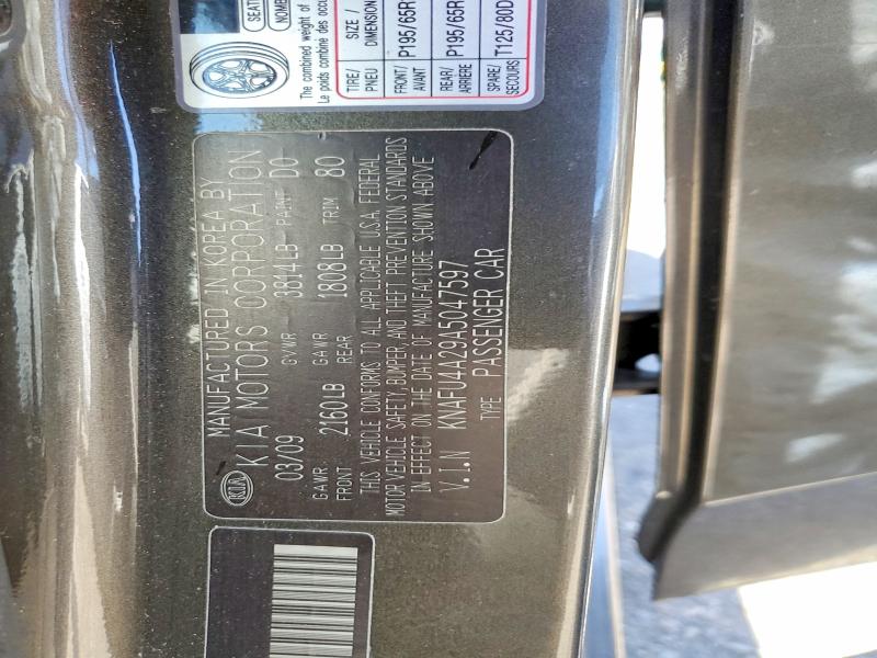 57168946 :رقم المزاد ، KNAFU4A29A5047597 vin ، 2010 Kia Forte مزاد بيع
