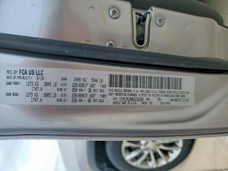 Продажа на аукционе авто 2019 Jeep Cherokee, vin: 1C4PJMLBXKD232326, номер лота: 55379096