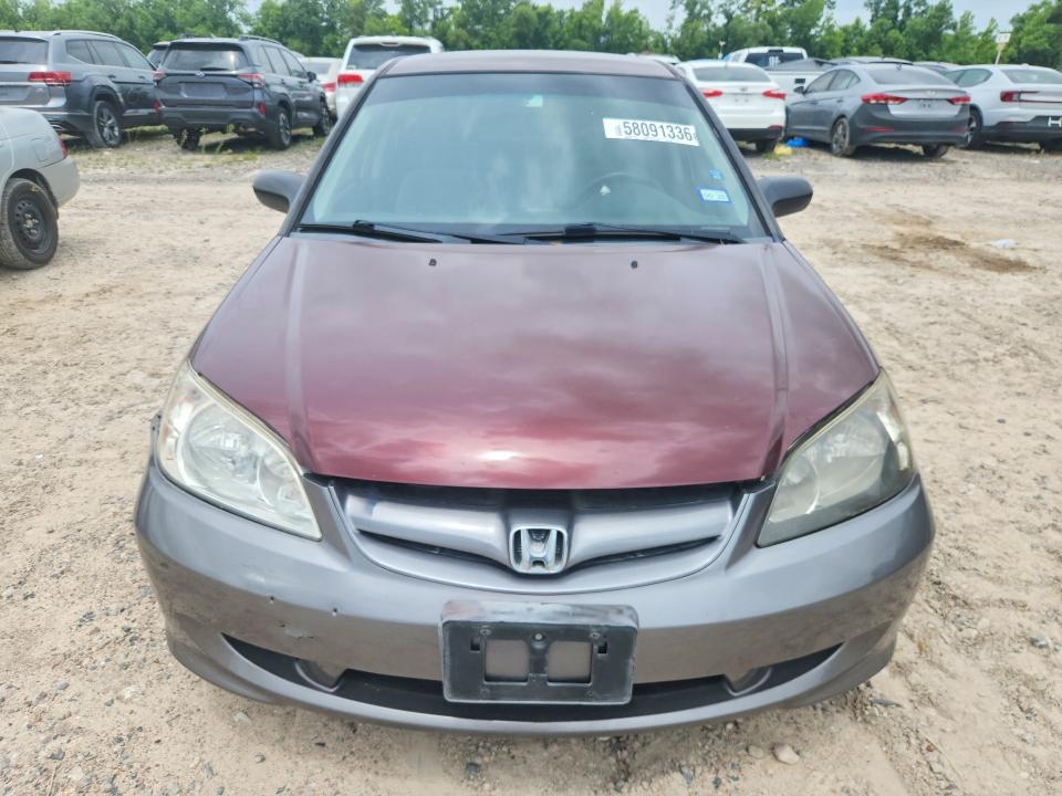 58091336 :رقم المزاد ، 2HGES16555H589785 vin ، 2005 Honda Civic مزاد بيع