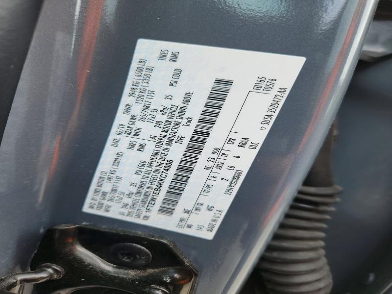 Продажа на аукционе авто 2019 Ford F150, vin: 1FTEW1EB4KKC74006, номер лота: 56615016