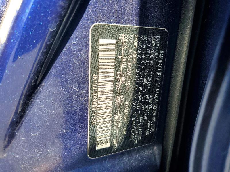 57368626 :رقم المزاد ، JN1BJ1BV9MW317530 vin ، 2021 Nissan Rogue Sport مزاد بيع