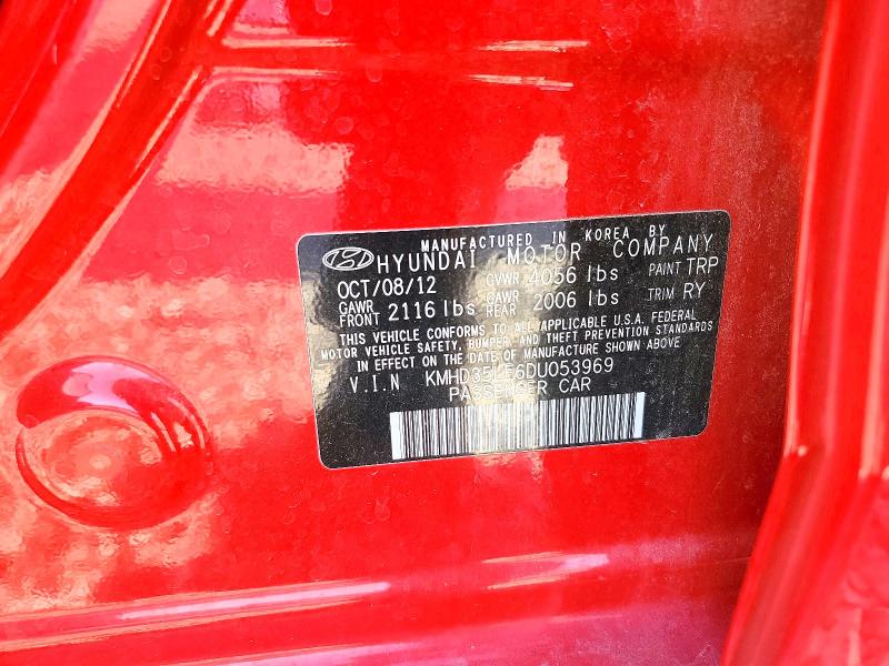 Продаж на аукціоні авто 2013 Hyundai Elantra Gt, vin: KMHD35LE6DU053969, номер лоту: 55415756