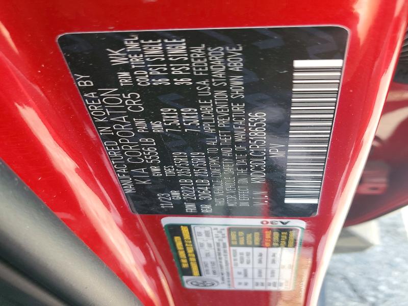 77248685 :رقم المزاد ، KNDC3DLC1R5186536 vin ، 2024 Kia Ev6 مزاد بيع