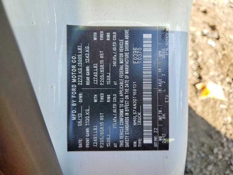 2013 Ford Transit Connect მანქანა იყიდება აუქციონზე, vin: NM0LS7AN3DT168131, აუქციონის ნომერი: 55542876