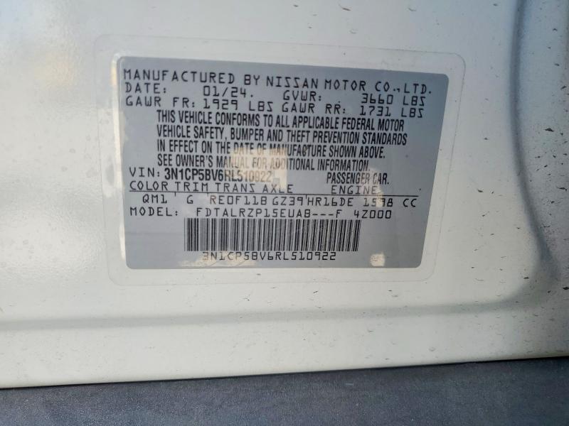 Aukcja sprzedaży 2024 Nissan Kicks, vin: 3N1CP5BV6RL510922, numer aukcji: 57380546