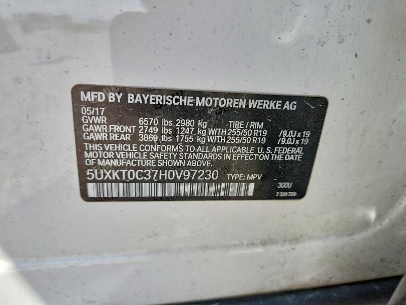 Продаж на аукціоні авто 2017 Bmw X5, vin: 5UXKT0C37H0V97230, номер лоту: 56258176