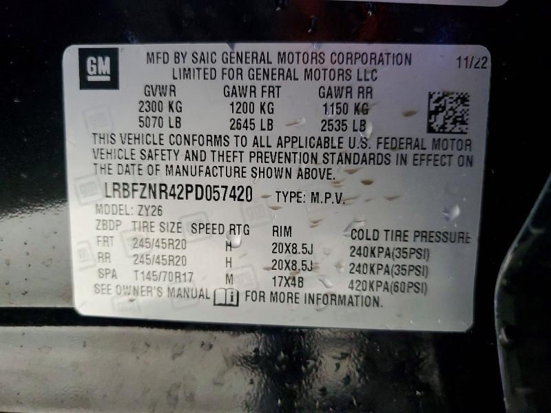 2023 Buick Envision მანქანა იყიდება აუქციონზე, vin: LRBFZNR42PD057420, აუქციონის ნომერი: 58190266