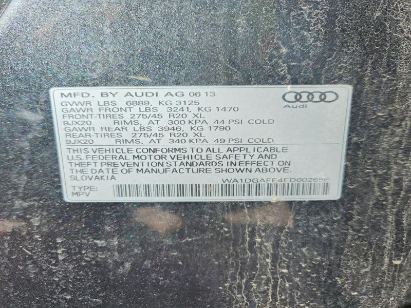 Продаж на аукціоні авто 2014 Audi Q7, vin: WA1DGAFE4ED002656, номер лоту: 55839616