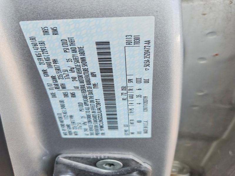 2018 Ford Escape მანქანა იყიდება აუქციონზე, vin: 1FMCU9GD2JUA73911, აუქციონის ნომერი: 56186136