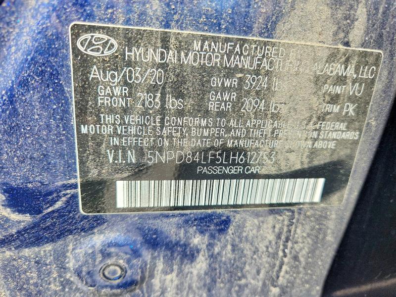 Продаж на аукціоні авто 2020 Hyundai Elantra, vin: 5NPD84LF5LH612753, номер лоту: 55045016