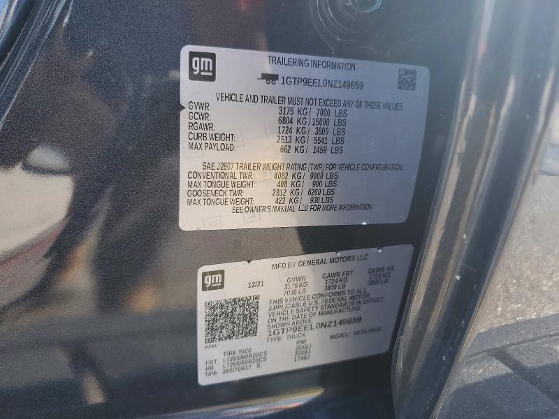 Продажа на аукционе авто 2022 Gmc Sierra Limited, vin: 1GTP9EEL0NZ149659, номер лота: 58970446