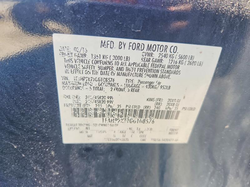 Продаж на аукціоні авто 2016 Ford Taurus, vin: 1FAHP2KT9GG108576, номер лоту: 55734886