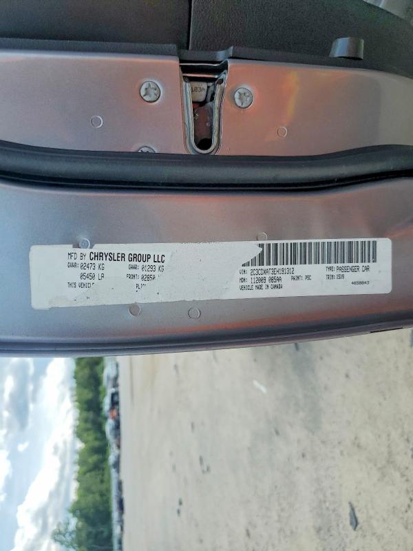 58764246 :رقم المزاد ، 2C3CDXAT3EH191312 vin ، 2014 Dodge Charger مزاد بيع