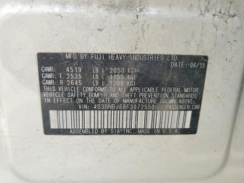 Продаж на аукціоні авто 2015 Subaru Legacy, vin: 4S3BNBJ68F3072550, номер лоту: 58696816