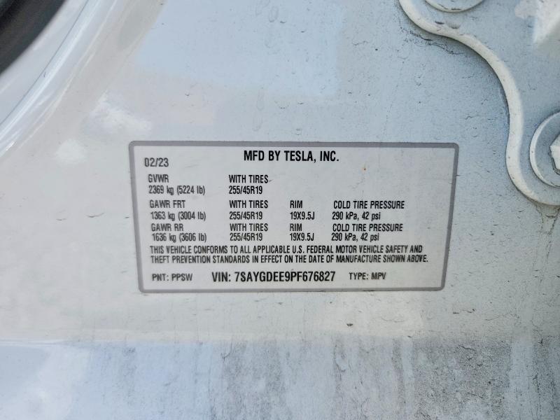 Aukcja sprzedaży 2023 Tesla Model Y, vin: 7SAYGDEE9PF676827, numer aukcji: 55462826