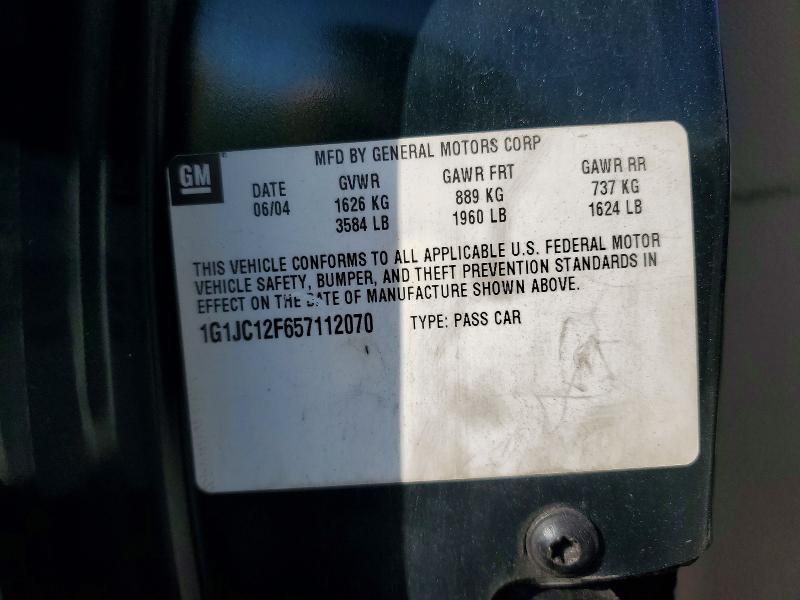 Aukcja sprzedaży 2005 Chevrolet Cavalier, vin: 1G1JC12F657112070, numer aukcji: 59122366