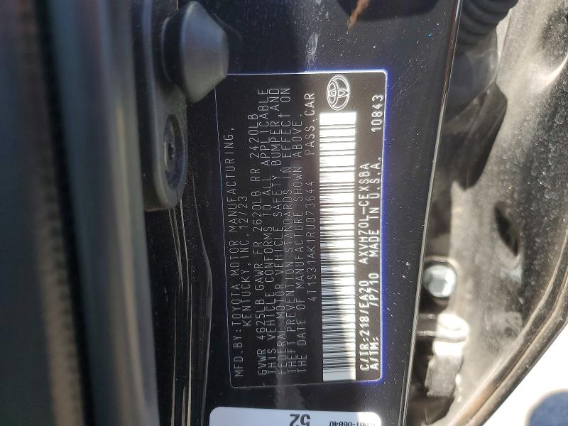 Aukcja sprzedaży 2024 Toyota Camry Hybrid, vin: 4T1S31AK1RU073644, numer aukcji: 56983676