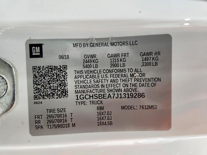 Продаж на аукціоні авто 2018 Chevrolet Colorado, vin: 1GCHSBEA7J1319286, номер лоту: 56816626