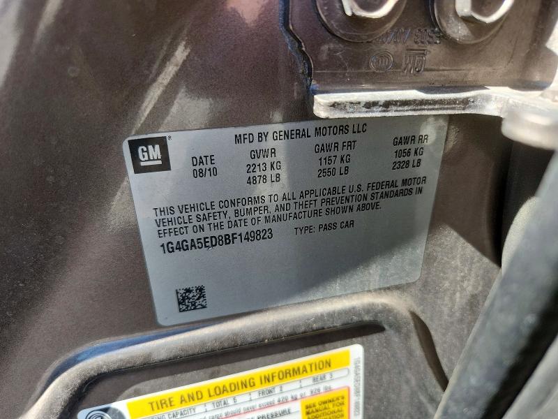56036656 :رقم المزاد ، 1G4GA5ED8BF149823 vin ، 2011 Buick Lacrosse مزاد بيع
