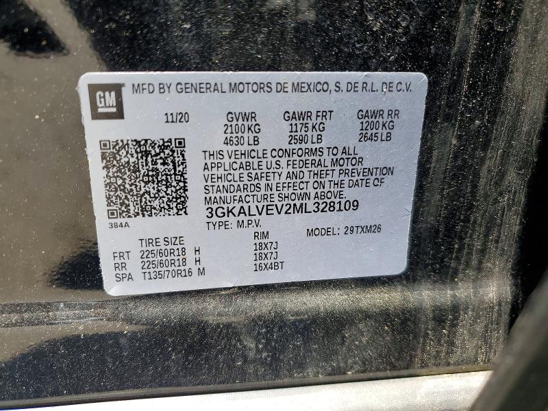 Продаж на аукціоні авто 2021 Gmc Terrain, vin: 3GKALVEV2ML328109, номер лоту: 59151326