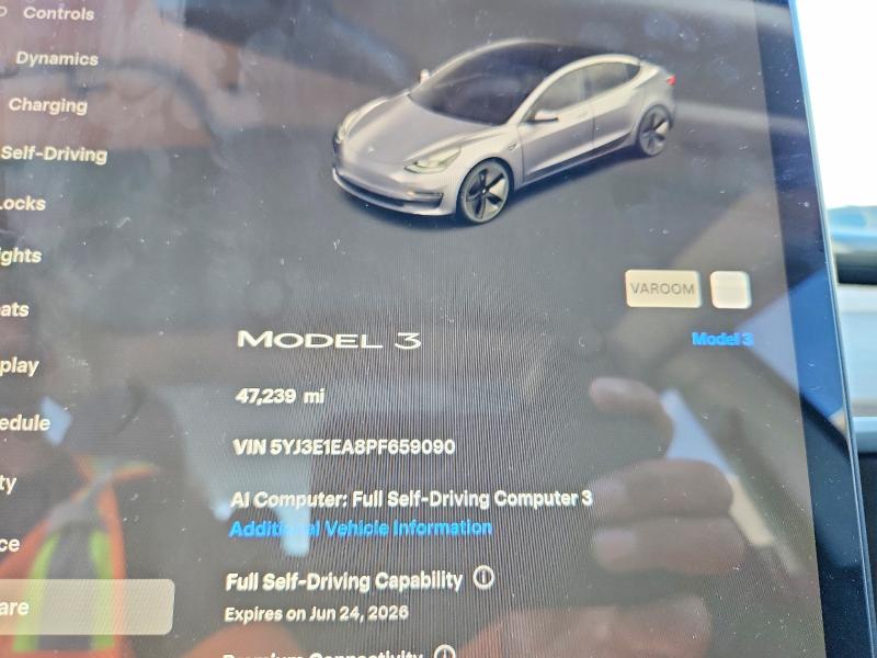 Продажа на аукционе авто 2023 Tesla Model 3, vin: 5YJ3E1EA8PF659090, номер лота: 57720696