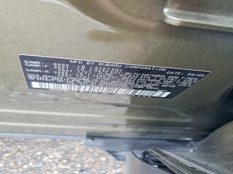 58818656 :رقم المزاد ، 4S4WMAWD4S3423563 vin ، 2025 Subaru Ascent مزاد بيع