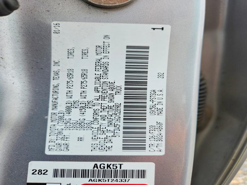 Aukcja sprzedaży 2016 Toyota Tundra, vin: 5TFDW5F16GX528902, numer aukcji: 56583196