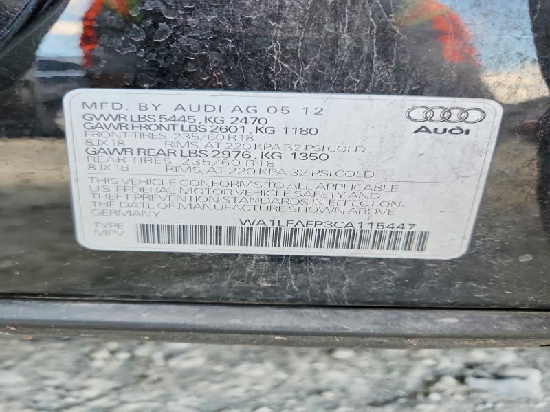 Продаж на аукціоні авто 2012 Audi Q5, vin: WA1LFAFP3CA115447, номер лоту: 56604896