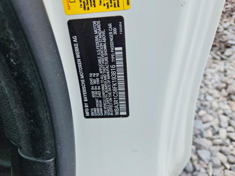 58586576 :رقم المزاد ، WBA3R1C58FK193816 vin ، 2015 Bmw 435 مزاد بيع