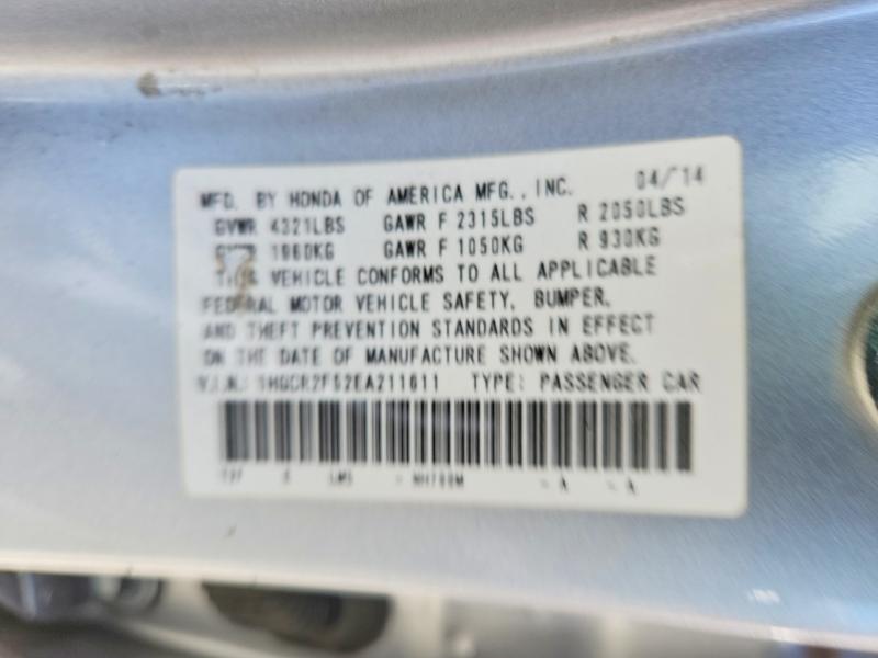 Продажа на аукционе авто 2014 Honda Accord, vin: 1HGCR2F52EA211611, номер лота: 56499836