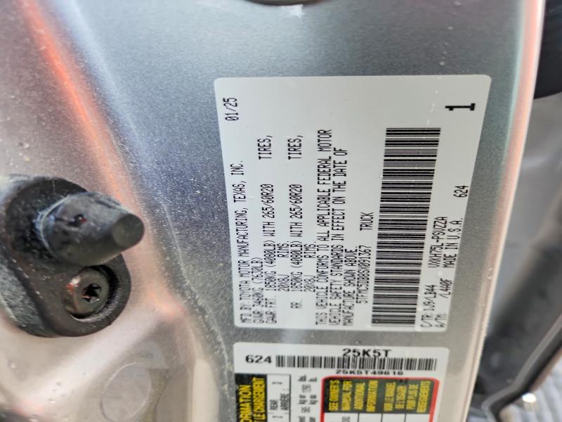 53920576 :رقم المزاد ، 5TFMC5DB8SX091367 vin ، 2025 Toyota Tundra مزاد بيع