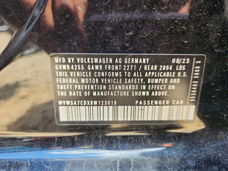 Продажа на аукционе авто 2024 Volkswagen Gti, vin: WVWSA7CDXRW123019, номер лота: 58254456
