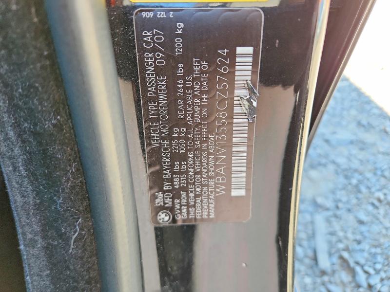 2008 Bmw 528 მანქანა იყიდება აუქციონზე, vin: WBANV13558CZ57624, აუქციონის ნომერი: 55337236