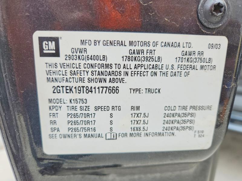 Продаж на аукціоні авто 2004 Gmc New Sierra, vin: 2GTEK19T841177666, номер лоту: 58223096