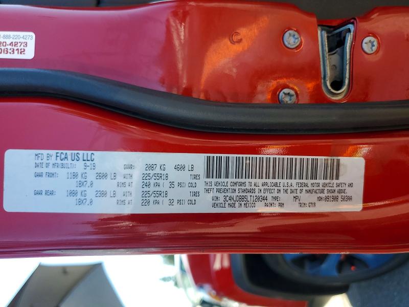 2020 Jeep Compass მანქანა იყიდება აუქციონზე, vin: 3C4NJDBB5LT120344, აუქციონის ნომერი: 55961196