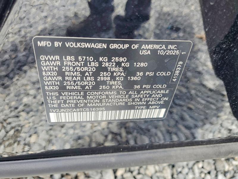 55799266 :رقم المزاد ، 1V2JN2CA9TC516395 vin ، 2026 Volkswagen Atlas مزاد بيع