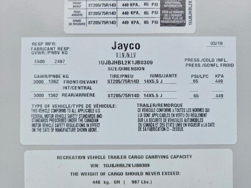 Aukcja sprzedaży 2019 Jayco Jay Feathe, vin: 1UJBJHBL2K1JB0309, numer aukcji: 55971726