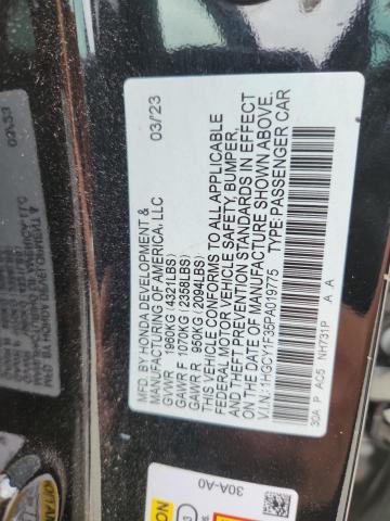Продажа на аукционе авто 2023 Honda Accord, vin: 1HGCY1F35PA019775, номер лота: 57048376