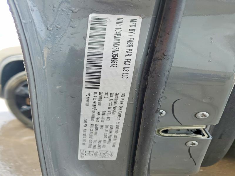 2022 Jeep Cherokee მანქანა იყიდება აუქციონზე, vin: 1C4PJMMX6ND549678, აუქციონის ნომერი: 56078616